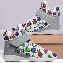 Load image into Gallery viewer, Indigenous Paisley White Ipottaa Basketball / Sport High Top Shoes - White Sole 49 Dzine 
