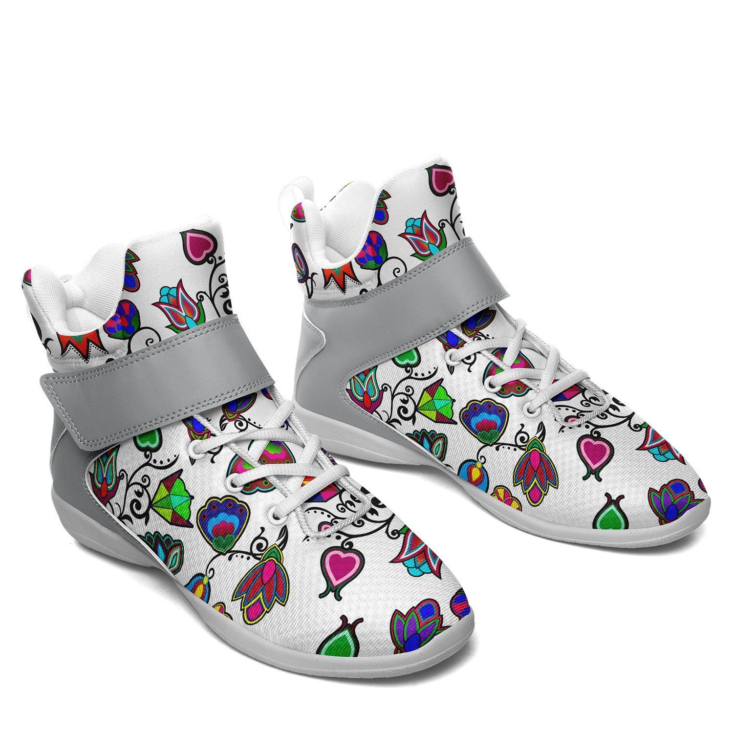 Indigenous Paisley White Ipottaa Basketball / Sport High Top Shoes - White Sole 49 Dzine 