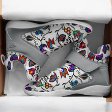 Load image into Gallery viewer, Indigenous Paisley White Ipottaa Basketball / Sport High Top Shoes - White Sole 49 Dzine 
