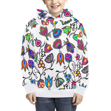 Load image into Gallery viewer, Indigenous Paisley White Kids&#39; All Over Print Hoodie (Model H38) Kids&#39; AOP Hoodie (H38) e-joyer 
