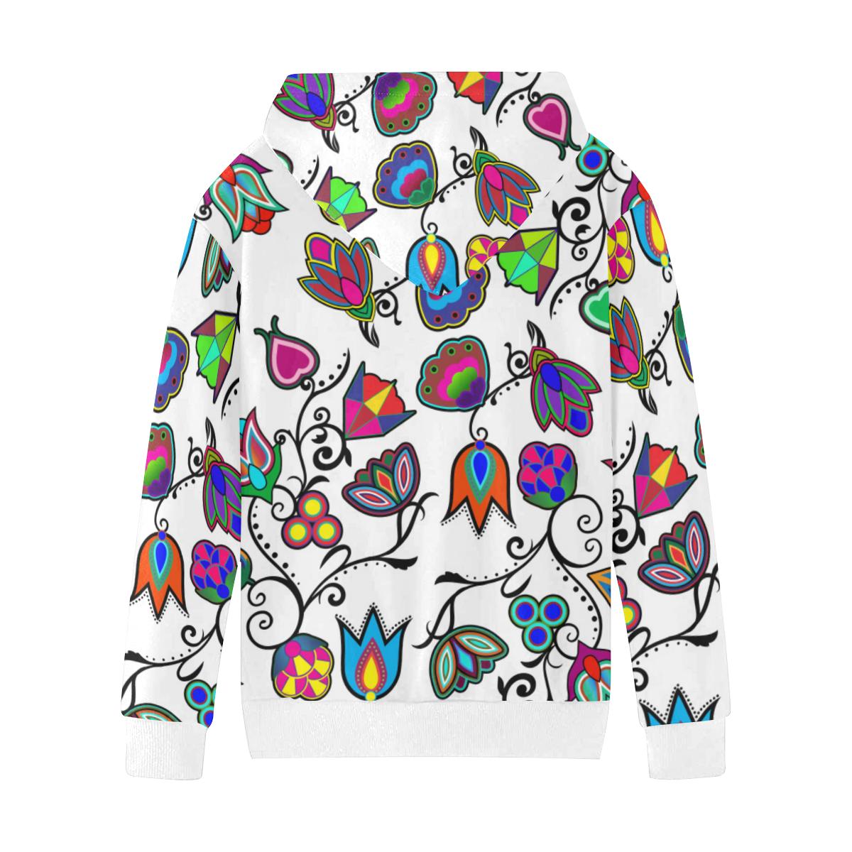 Indigenous Paisley White Kids' All Over Print Hoodie (Model H38) Kids' AOP Hoodie (H38) e-joyer 