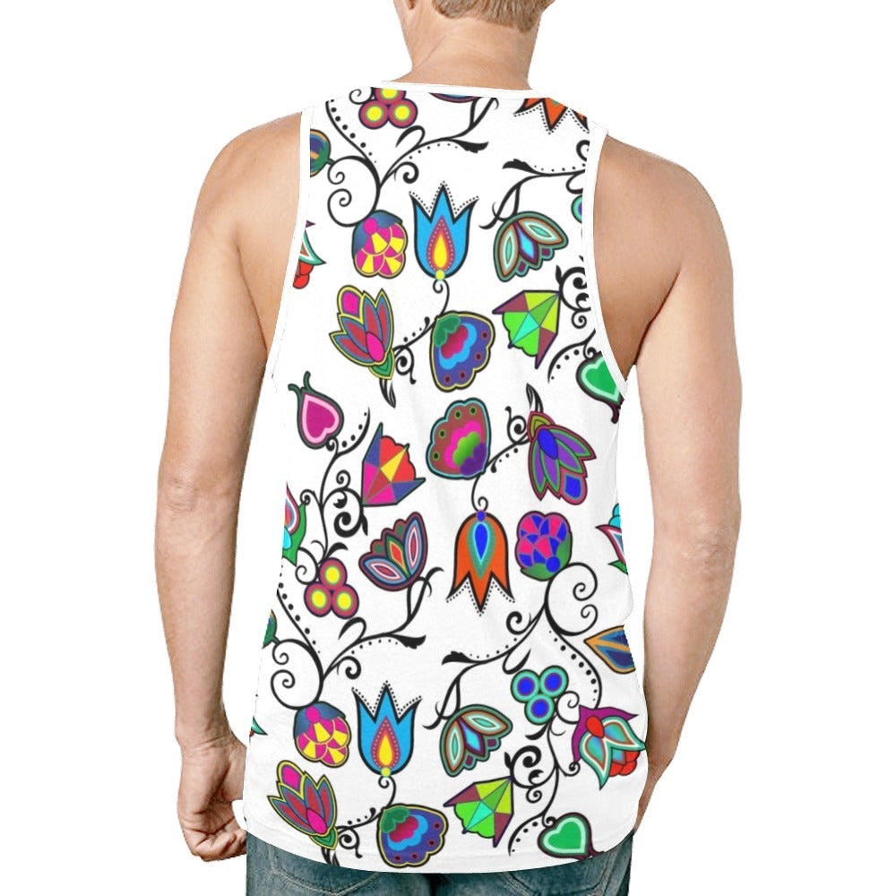 Indigenous Paisley White New All Over Print Tank Top for Men (Model T46) New All Over Print Tank Top for Men (T46) e-joyer 