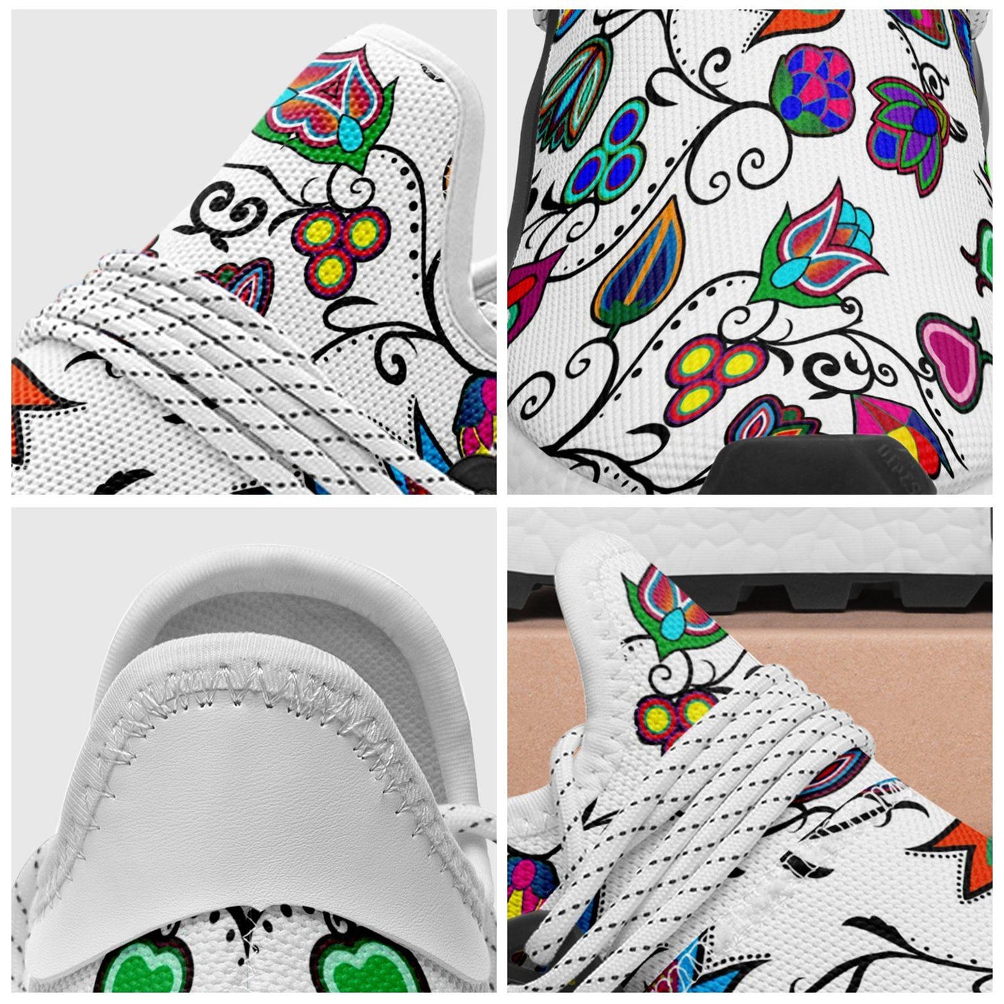 Indigenous Paisley White Okaki Sneakers Shoes 49 Dzine 