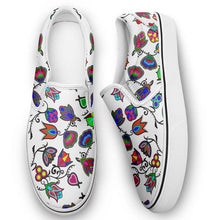 Load image into Gallery viewer, Indigenous Paisley White Otoyimm Canvas Slip On Shoes 49 Dzine 
