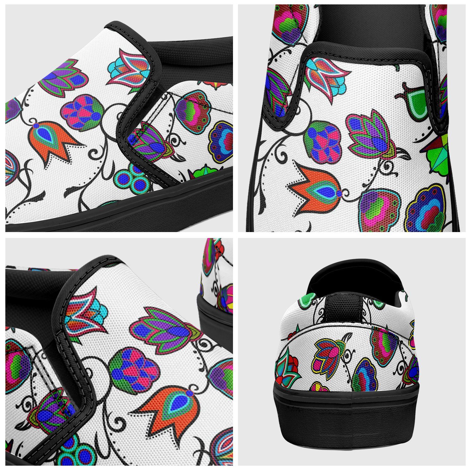 Indigenous Paisley White Otoyimm Canvas Slip On Shoes 49 Dzine 