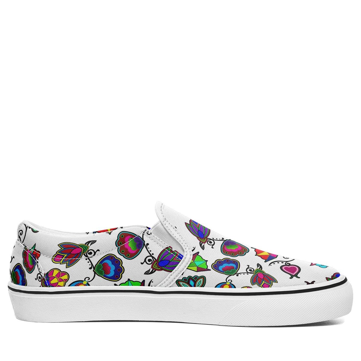 Indigenous Paisley White Otoyimm Canvas Slip On Shoes 49 Dzine 