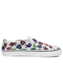 Load image into Gallery viewer, Indigenous Paisley White Otoyimm Canvas Slip On Shoes 49 Dzine 
