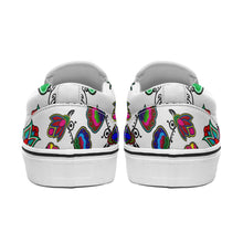 Load image into Gallery viewer, Indigenous Paisley White Otoyimm Canvas Slip On Shoes 49 Dzine 
