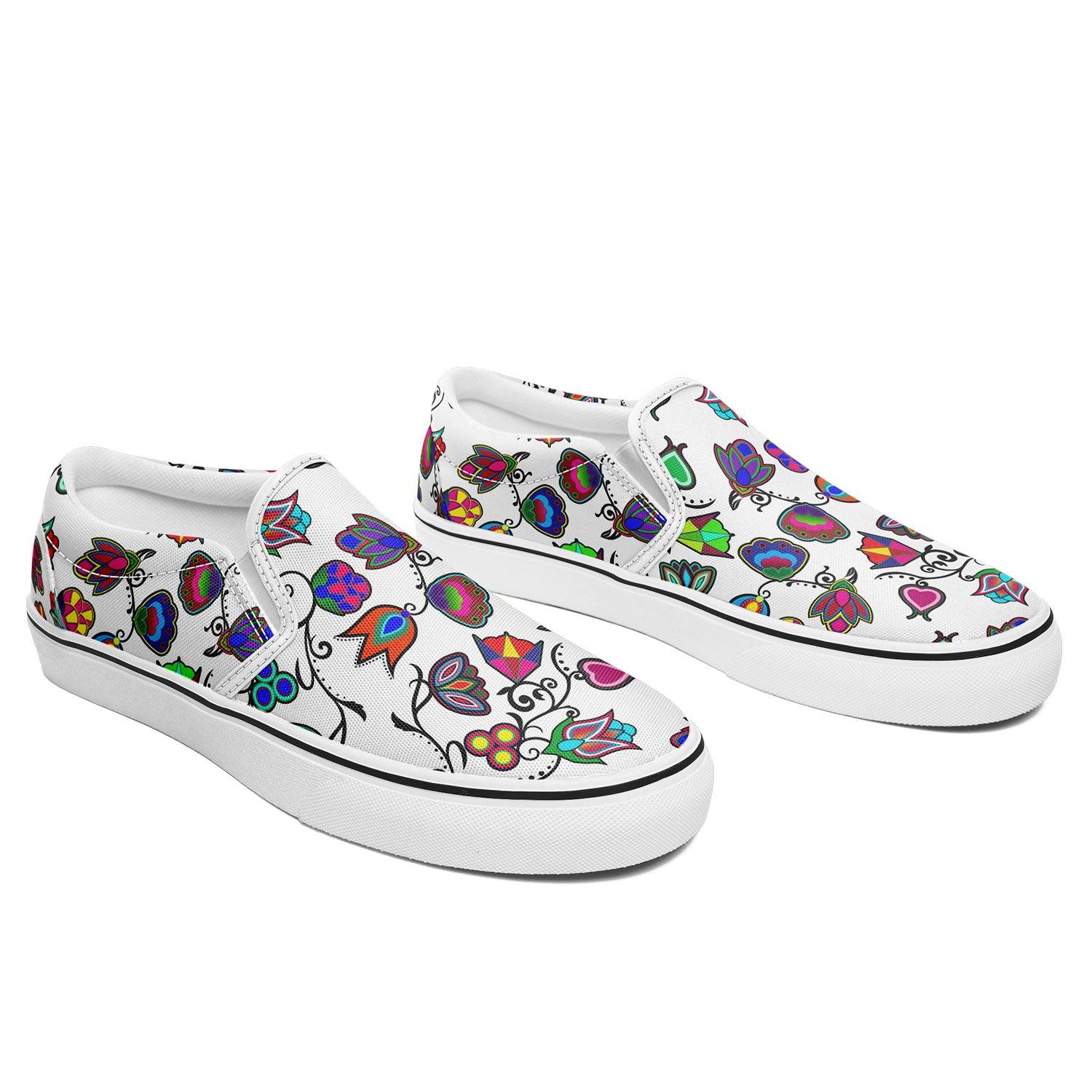 Indigenous Paisley White Otoyimm Canvas Slip On Shoes 49 Dzine 