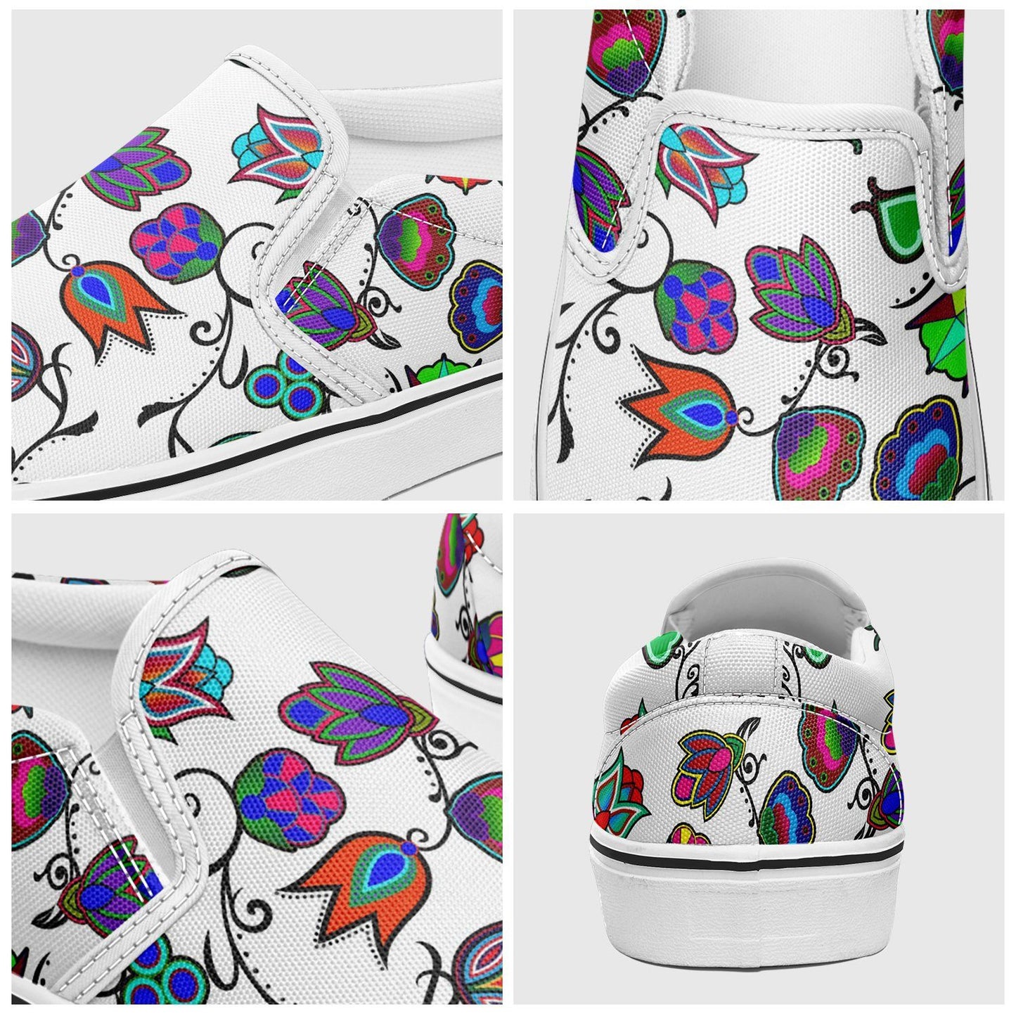 Indigenous Paisley White Otoyimm Canvas Slip On Shoes 49 Dzine 