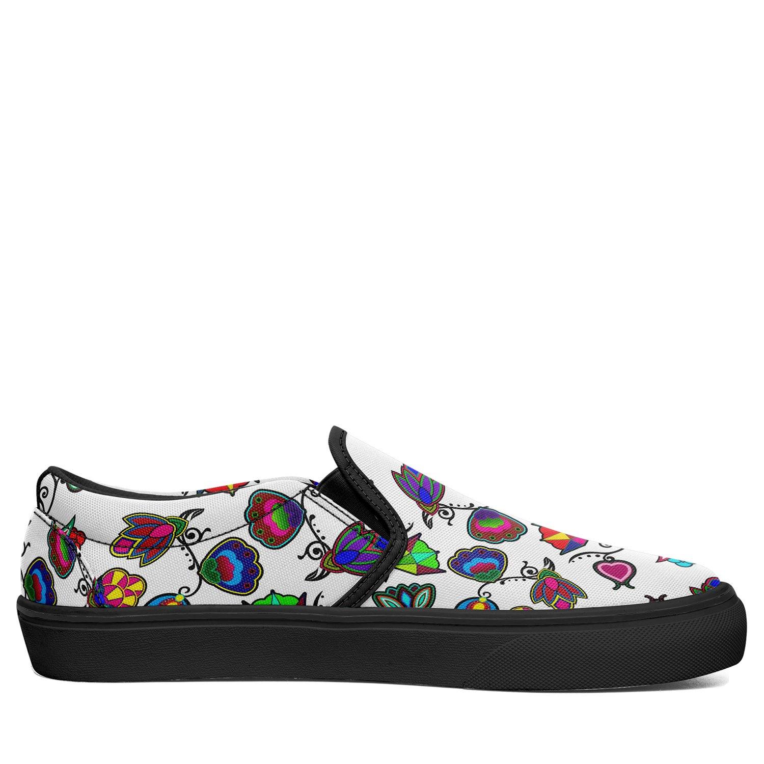 Indigenous Paisley White Otoyimm Canvas Slip On Shoes 49 Dzine 