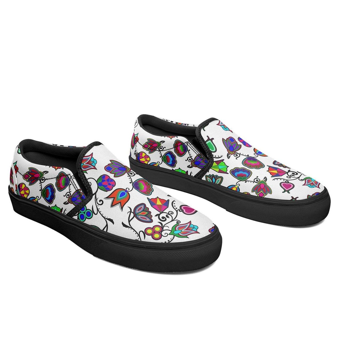 Indigenous Paisley White Otoyimm Canvas Slip On Shoes 49 Dzine 