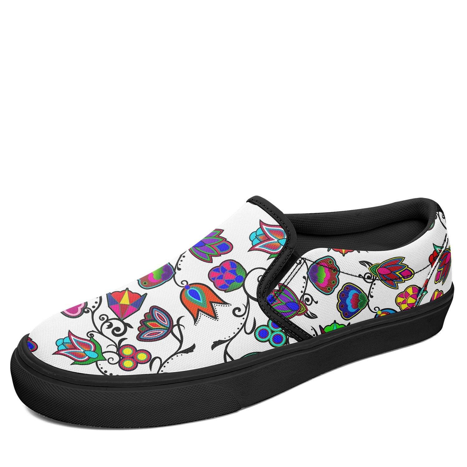 Indigenous Paisley White Otoyimm Canvas Slip On Shoes 49 Dzine 