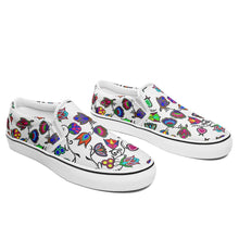 Load image into Gallery viewer, Indigenous Paisley White Otoyimm Kid&#39;s Canvas Slip On Shoes 49 Dzine 
