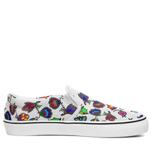 Load image into Gallery viewer, Indigenous Paisley White Otoyimm Kid&#39;s Canvas Slip On Shoes 49 Dzine 
