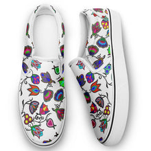 Load image into Gallery viewer, Indigenous Paisley White Otoyimm Kid&#39;s Canvas Slip On Shoes 49 Dzine 
