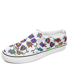 Load image into Gallery viewer, Indigenous Paisley White Otoyimm Kid&#39;s Canvas Slip On Shoes 49 Dzine US Youth 1 / EUR 32 White Sole 
