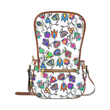 Load image into Gallery viewer, Indigenous Paisley - White Saddle Bag/Large (Model 1649) Saddle Bag/Large e-joyer 
