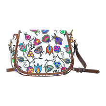 Load image into Gallery viewer, Indigenous Paisley - White Saddle Bag/Large (Model 1649) Saddle Bag/Large e-joyer 
