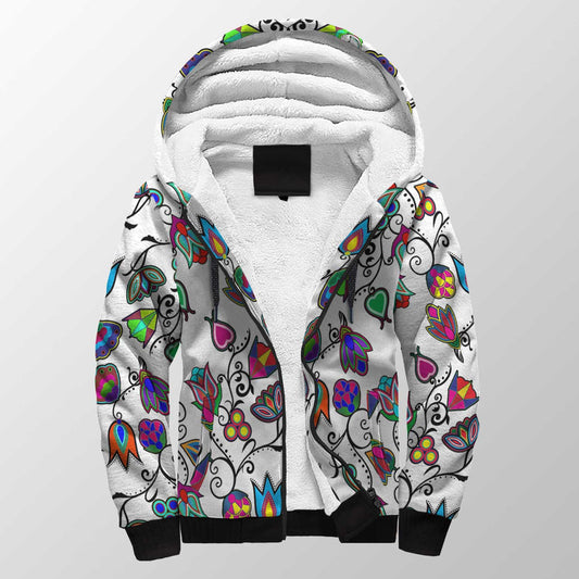 Indigenous Paisley White Sherpa Hoodie 49 Dzine 