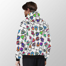 Load image into Gallery viewer, Indigenous Paisley White Sherpa Hoodie 49 Dzine 
