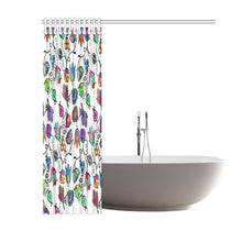 Load image into Gallery viewer, Indigenous Paisley - White Shower Curtain 60&quot;x72&quot; Shower Curtain 60&quot;x72&quot; e-joyer 
