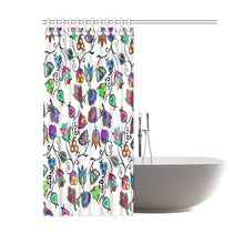 Load image into Gallery viewer, Indigenous Paisley - White Shower Curtain 60&quot;x72&quot; Shower Curtain 60&quot;x72&quot; e-joyer 
