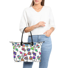 Load image into Gallery viewer, Indigenous Paisley White Single-Shoulder Lady Handbag (Model 1714) bag e-joyer 
