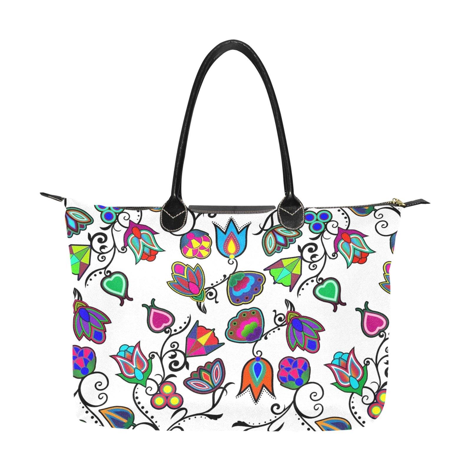 Indigenous Paisley White Single-Shoulder Lady Handbag (Model 1714) bag e-joyer 