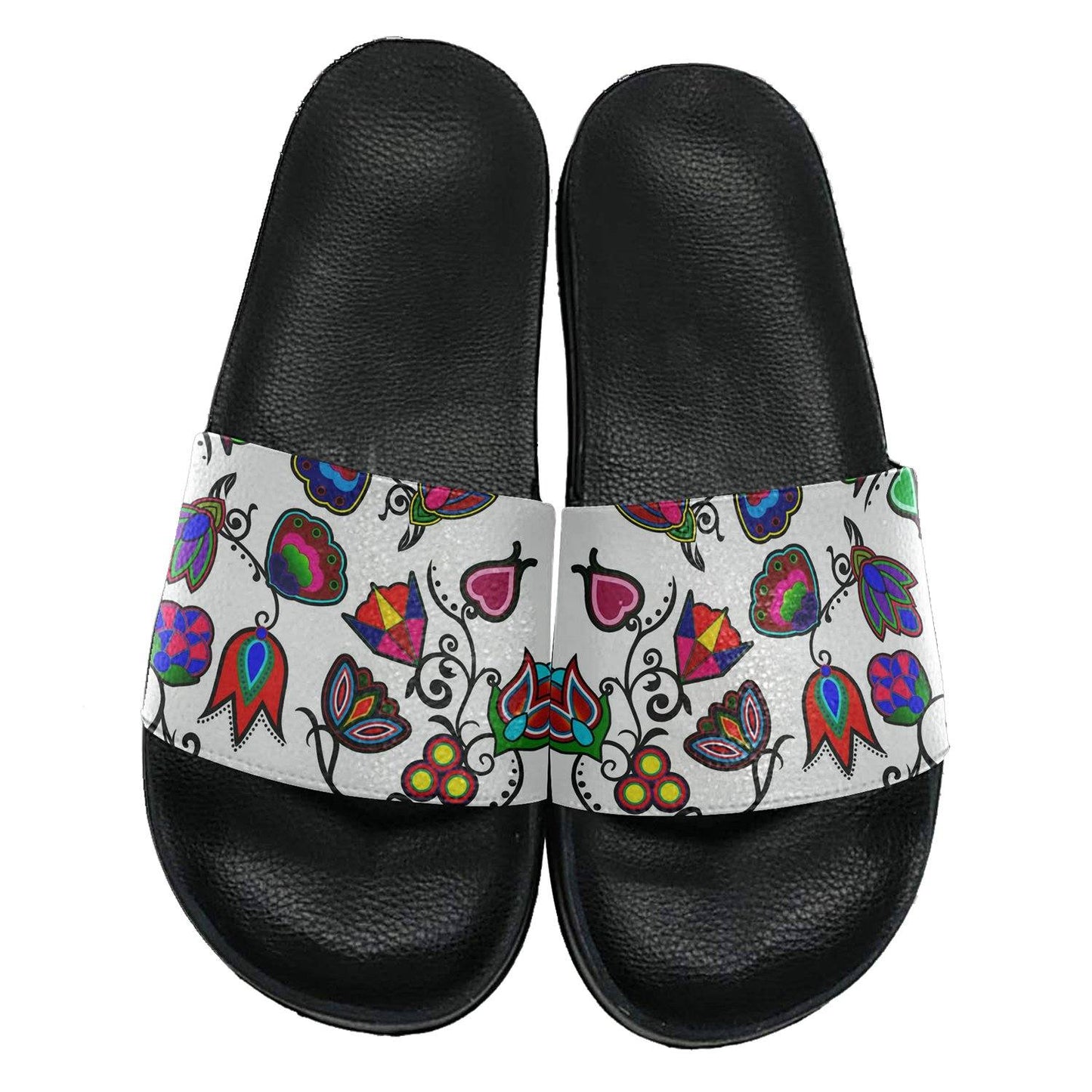 Indigenous Paisley White Slide Sandals 49 Dzine 