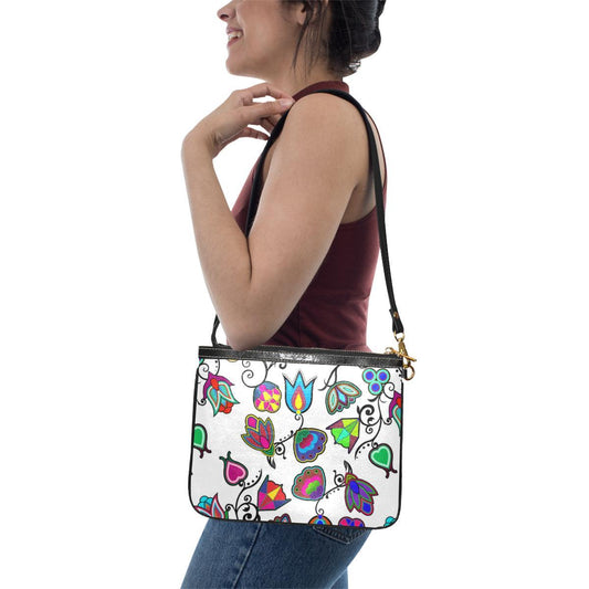 Indigenous Paisley - White Small Shoulder Bag (Model 1710) Small Shoulder Bag (1710) e-joyer 