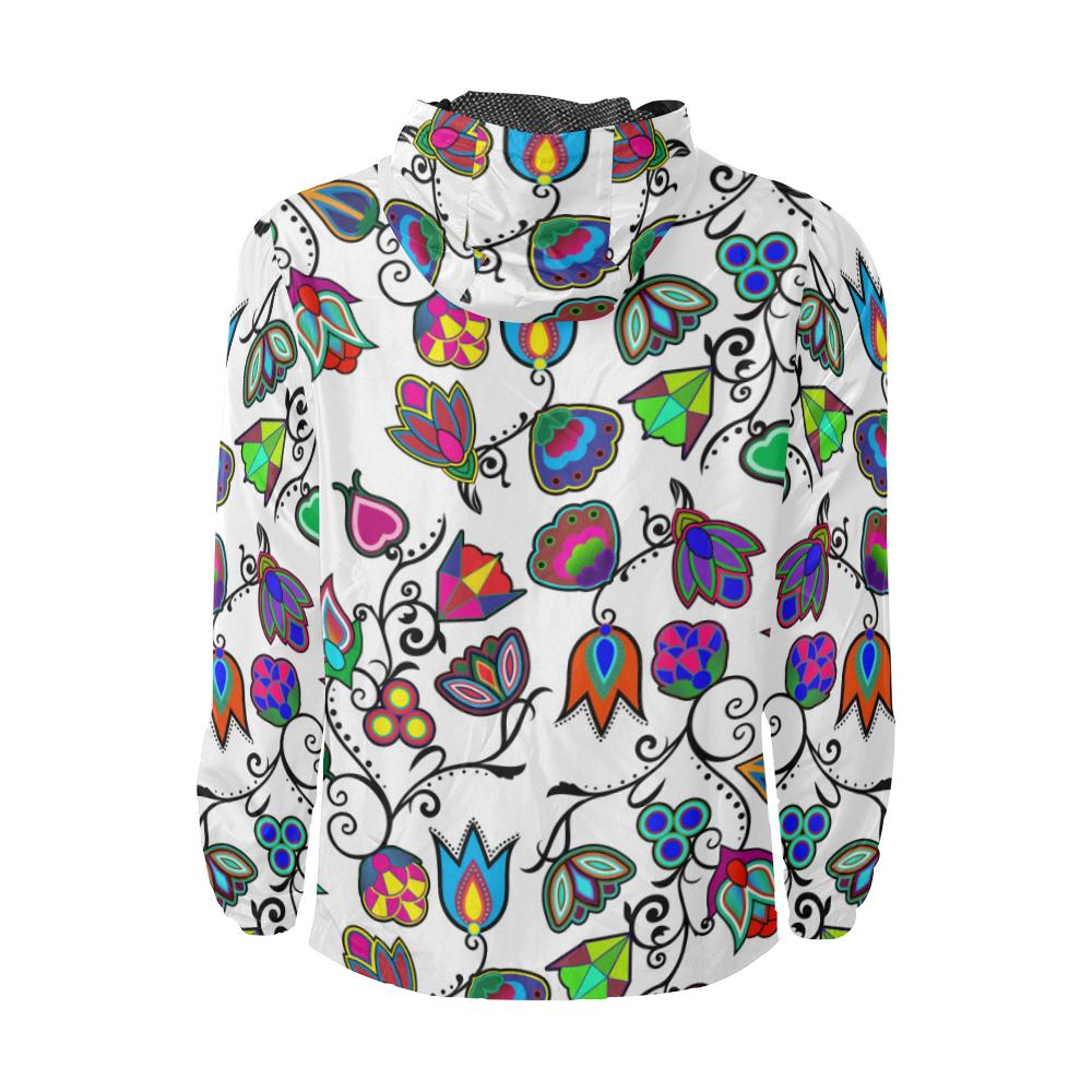 Indigenous Paisley - White Unisex All Over Print Windbreaker (Model H23) All Over Print Windbreaker for Men (H23) e-joyer 