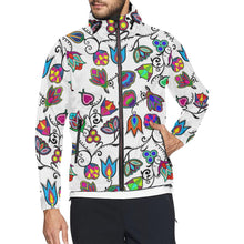 Load image into Gallery viewer, Indigenous Paisley - White Unisex All Over Print Windbreaker (Model H23) All Over Print Windbreaker for Men (H23) e-joyer 
