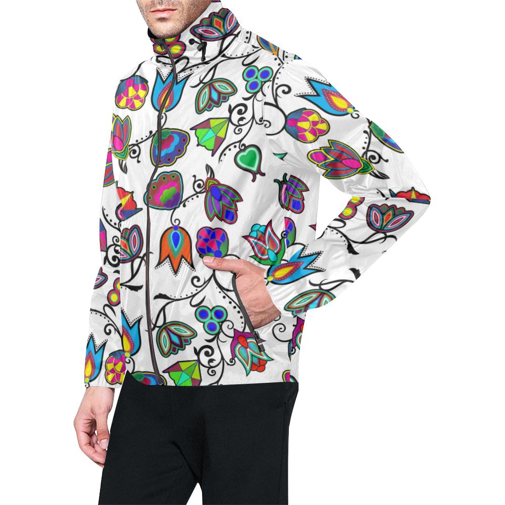 Indigenous Paisley - White Unisex All Over Print Windbreaker (Model H23) All Over Print Windbreaker for Men (H23) e-joyer 