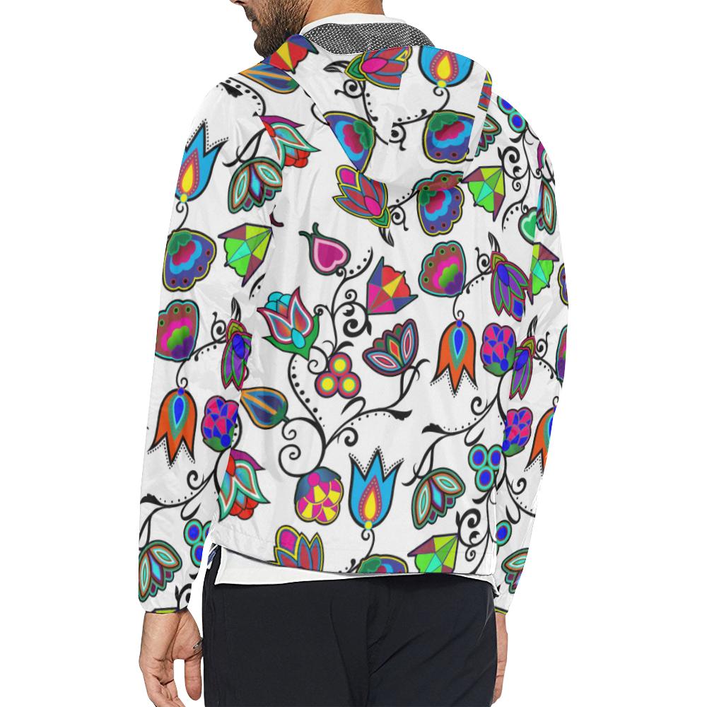 Indigenous Paisley - White Unisex All Over Print Windbreaker (Model H23) All Over Print Windbreaker for Men (H23) e-joyer 