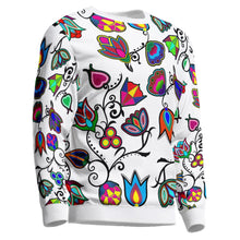 Load image into Gallery viewer, Indigenous Paisley White Unisex Crewneck Long Sleeve Top 49 Dzine 
