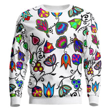 Load image into Gallery viewer, Indigenous Paisley White Unisex Crewneck Long Sleeve Top 49 Dzine 
