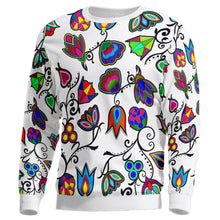 Load image into Gallery viewer, Indigenous Paisley White Unisex Crewneck Long Sleeve Top 49 Dzine 
