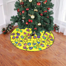 Load image into Gallery viewer, Indigenous Paisley - Yellow Christmas Tree Skirt 47&quot; x 47&quot; Christmas Tree Skirt e-joyer 
