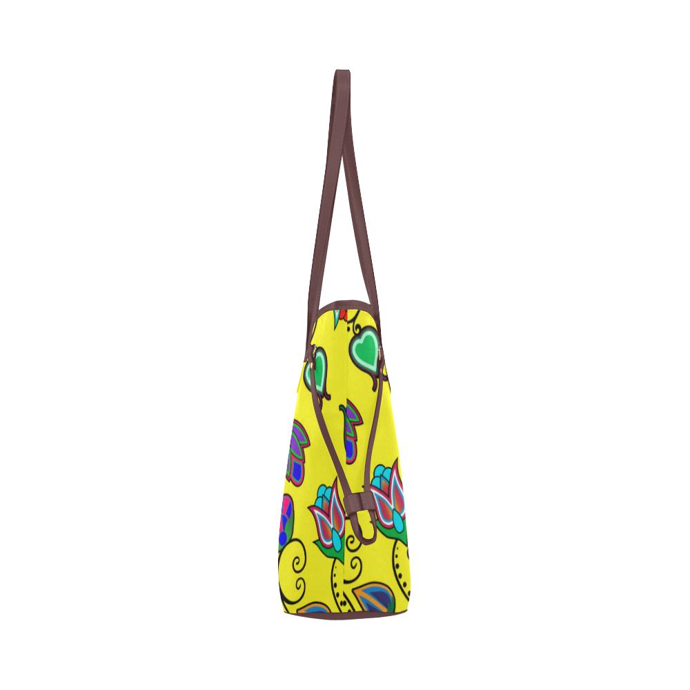 Indigenous Paisley - Yellow Clover Canvas Tote Bag (Model 1661) Clover Canvas Tote Bag (1661) e-joyer 