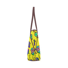 Load image into Gallery viewer, Indigenous Paisley - Yellow Clover Canvas Tote Bag (Model 1661) Clover Canvas Tote Bag (1661) e-joyer 
