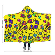 Load image into Gallery viewer, Indigenous Paisley Yellow Hooded Blanket 49 Dzine 
