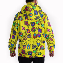 Load image into Gallery viewer, Indigenous Paisley Yellow Hoodie with Face Cover 49 Dzine 
