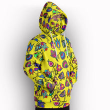 Load image into Gallery viewer, Indigenous Paisley Yellow Hoodie with Face Cover 49 Dzine 
