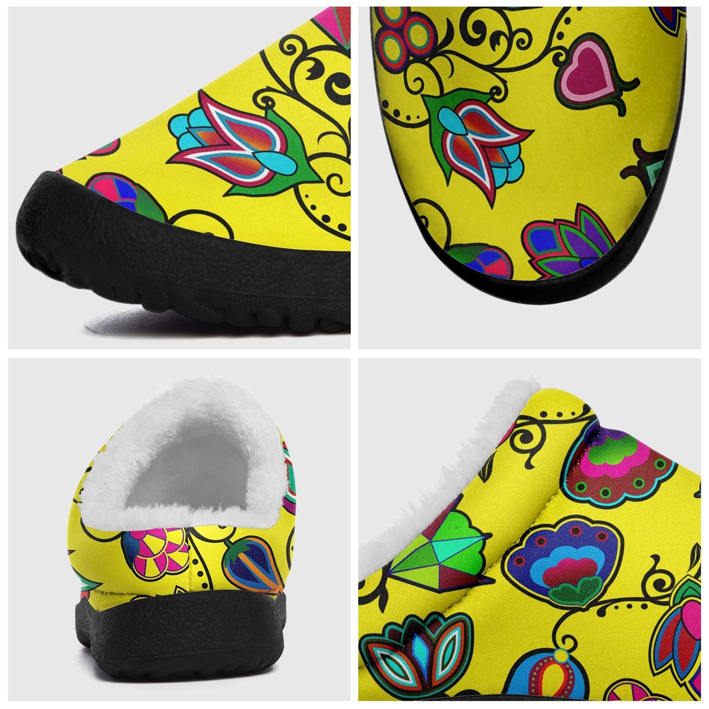 Indigenous Paisley Yellow Ikinnii Indoor Slipper 49 Dzine 