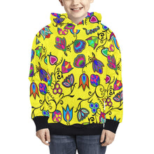 Load image into Gallery viewer, Indigenous Paisley Yellow Kids&#39; All Over Print Hoodie (Model H38) Kids&#39; AOP Hoodie (H38) e-joyer 
