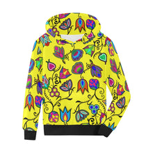 Load image into Gallery viewer, Indigenous Paisley Yellow Kids&#39; All Over Print Hoodie (Model H38) Kids&#39; AOP Hoodie (H38) e-joyer 
