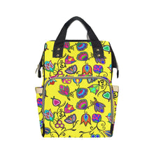 Load image into Gallery viewer, Indigenous Paisley - Yellow Multi-Function Diaper Backpack (Model 1688) Diaper Backpack (1688) e-joyer 
