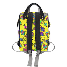 Load image into Gallery viewer, Indigenous Paisley - Yellow Multi-Function Diaper Backpack (Model 1688) Diaper Backpack (1688) e-joyer 
