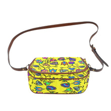 Load image into Gallery viewer, Indigenous Paisley - Yellow Saddle Bag/Large (Model 1649) Saddle Bag/Large e-joyer 
